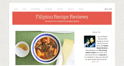 Desktop Screenshot of filipinorecipereviews.com