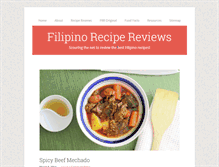 Tablet Screenshot of filipinorecipereviews.com